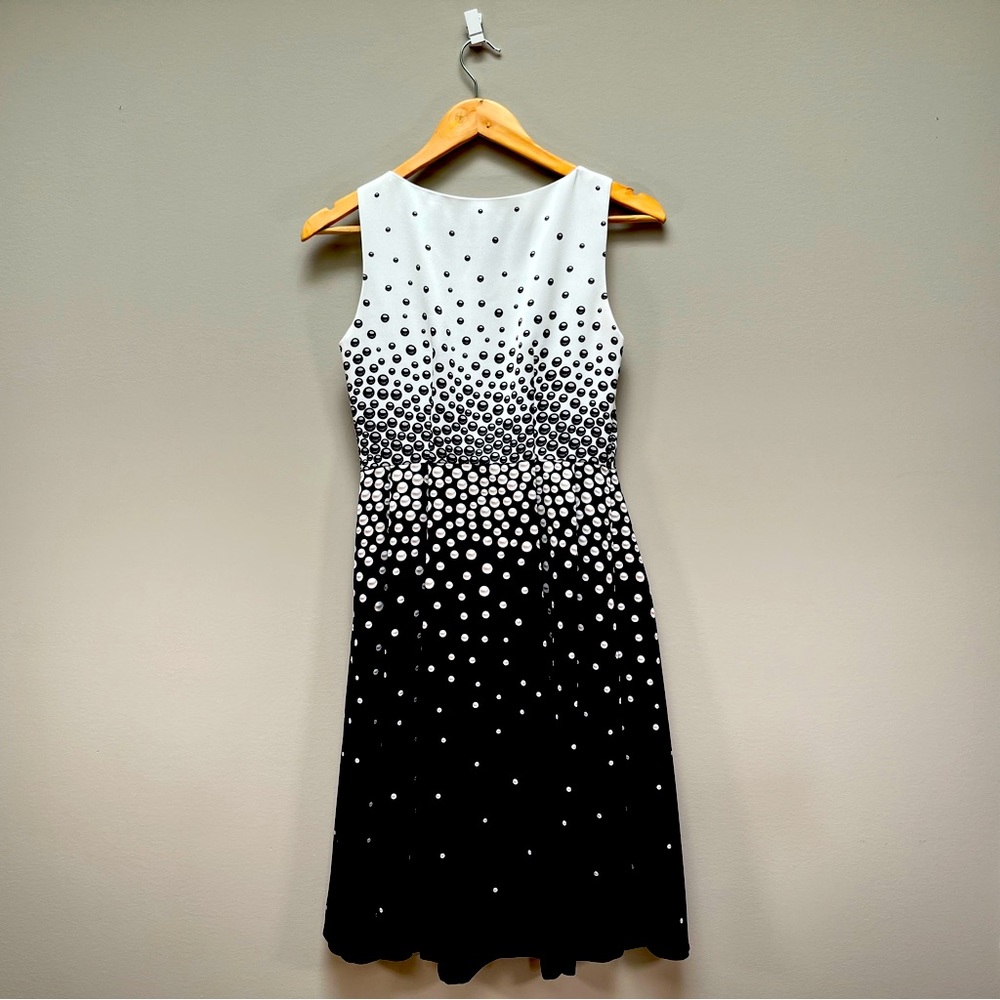 Hobbs London black and white pearl-patterned dress (US xs/s)